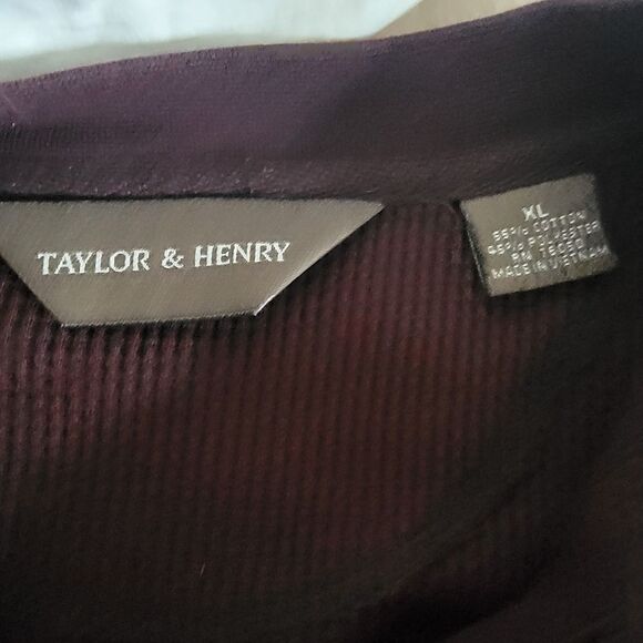 Taylor & Henry Men's Waffle Knit Henley Thermal. Size XL. - Picture 4 of 5